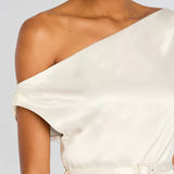 Ivy Satin Off The Shoulder Mini Dress
