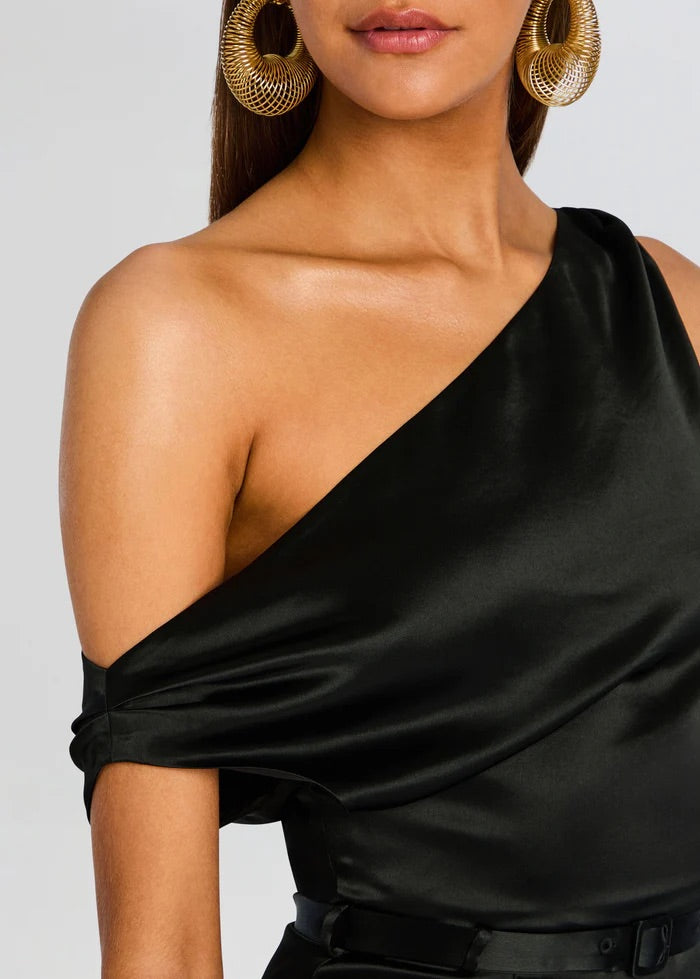 Ivy Satin Off The Shoulder Mini Dress