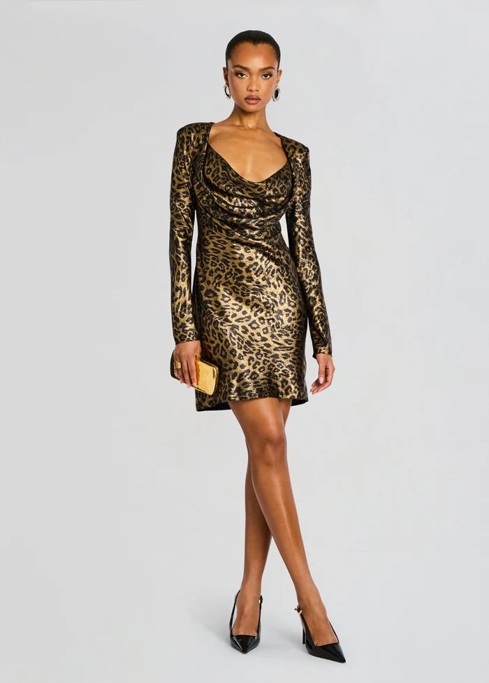 Madeleine Mini Reversi Dress in Leopard