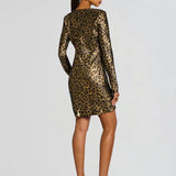 Madeleine Mini Reversi Dress in Leopard