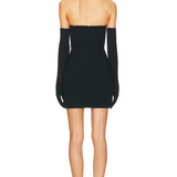Half Moon Mini Dress with Gloves