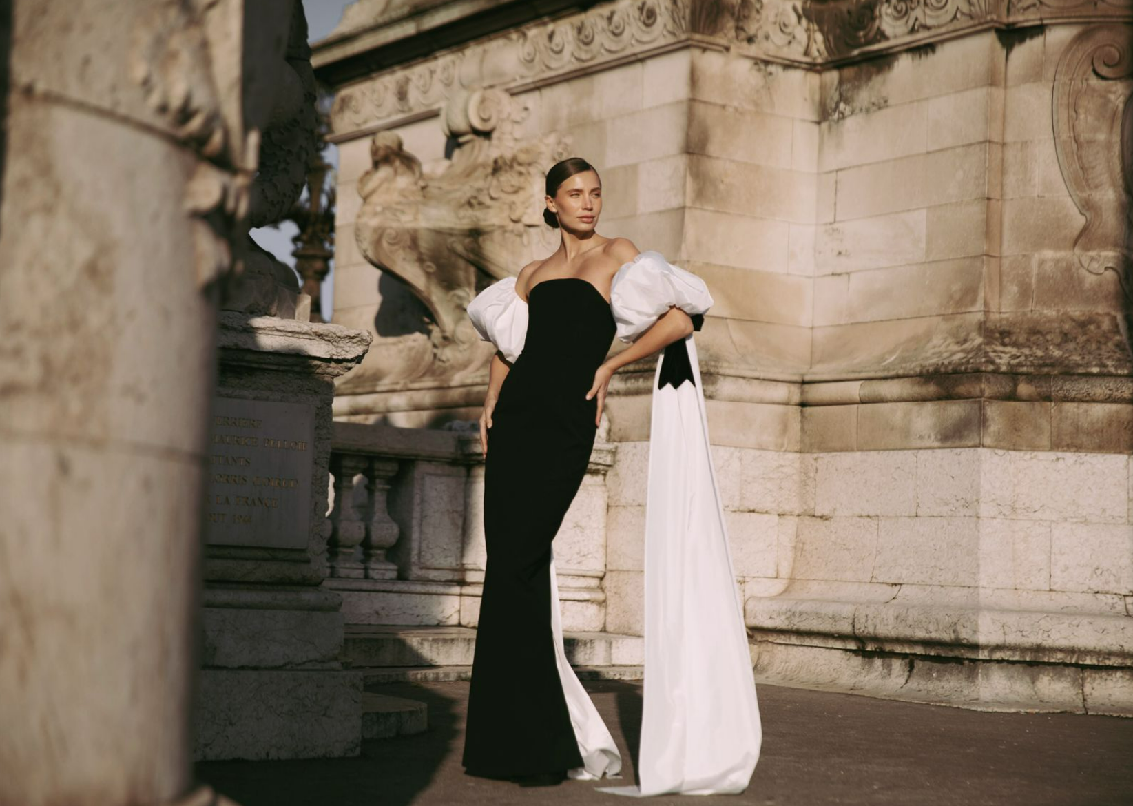 Half Moon Evening Dress Black / M Half Moon Evening Dress Black / M