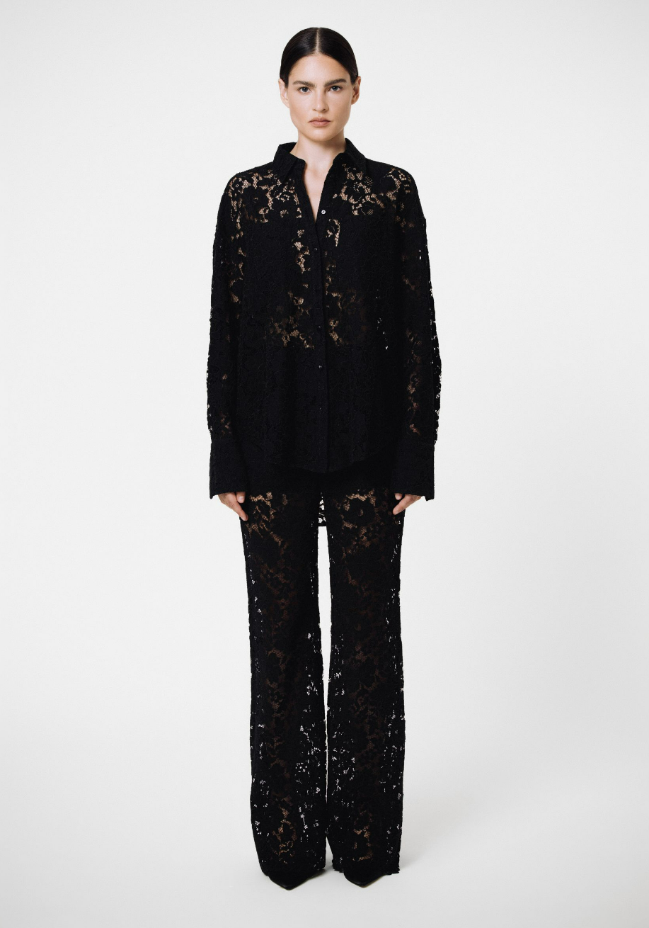 London Lace Oversized Dress Shirt