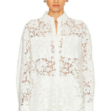 London Lace Oversized Dress Shirt