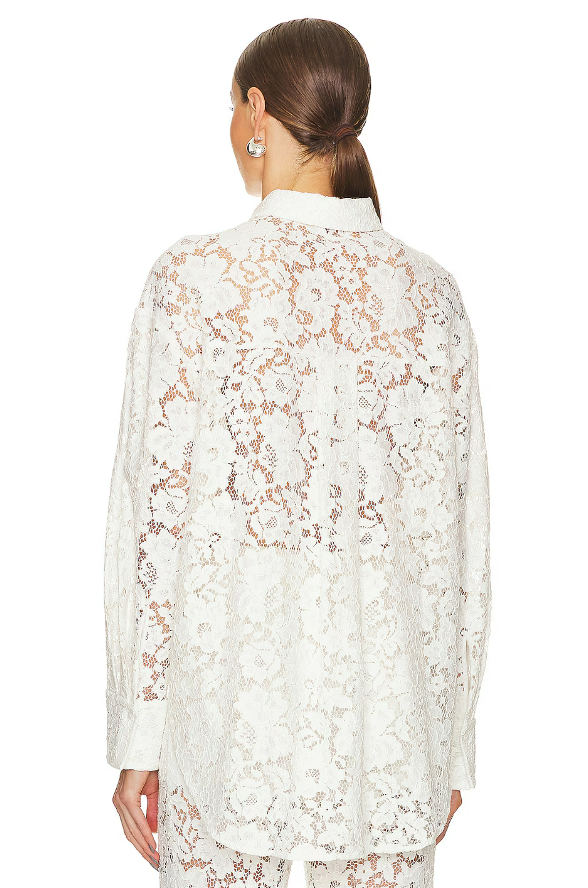 London Lace Oversized Dress Shirt  SANS FAFF