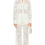 London Lace Oversized Dress Shirt