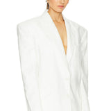 Linen Adel Oversized Dad Blazer