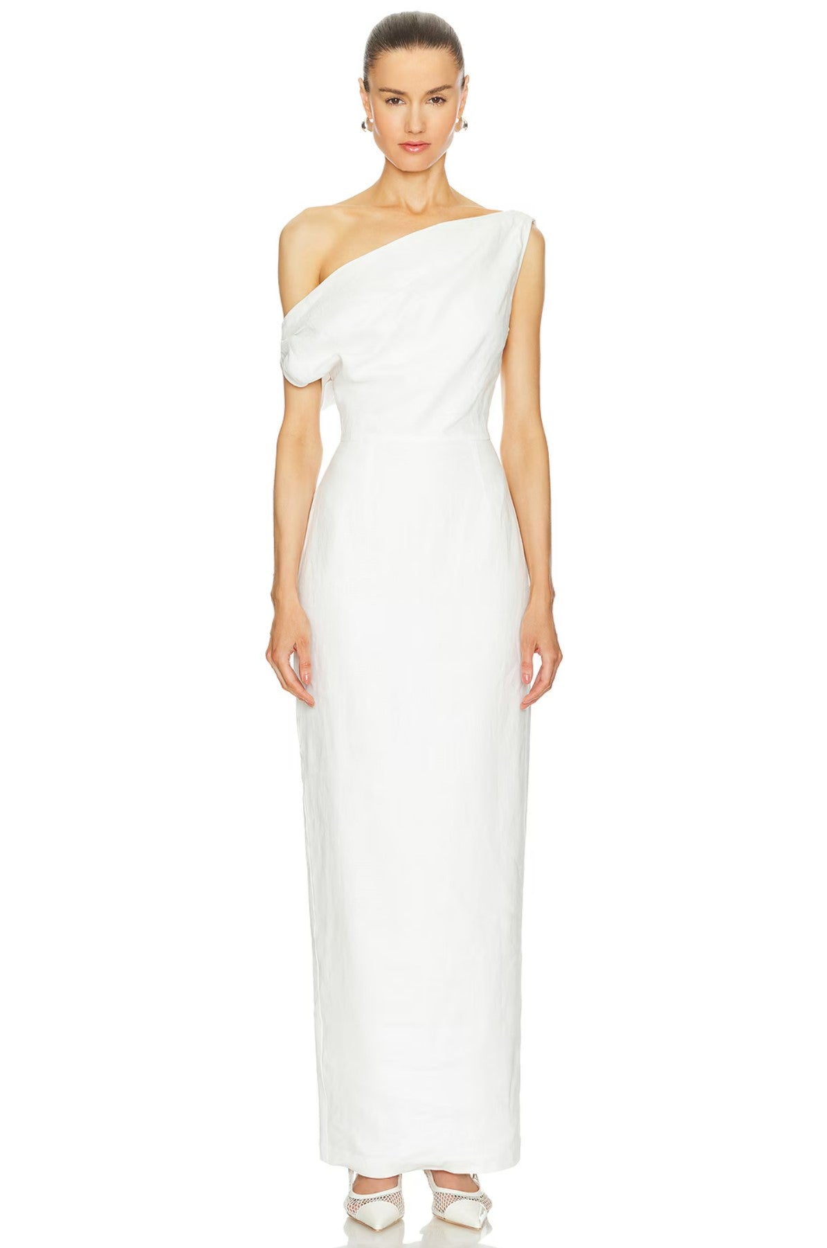 Linen Off The Shoulder Maxi Black / XS