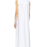 Sleeveless Floor Length Shirt Dress