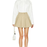 Trench Pleated Skirt