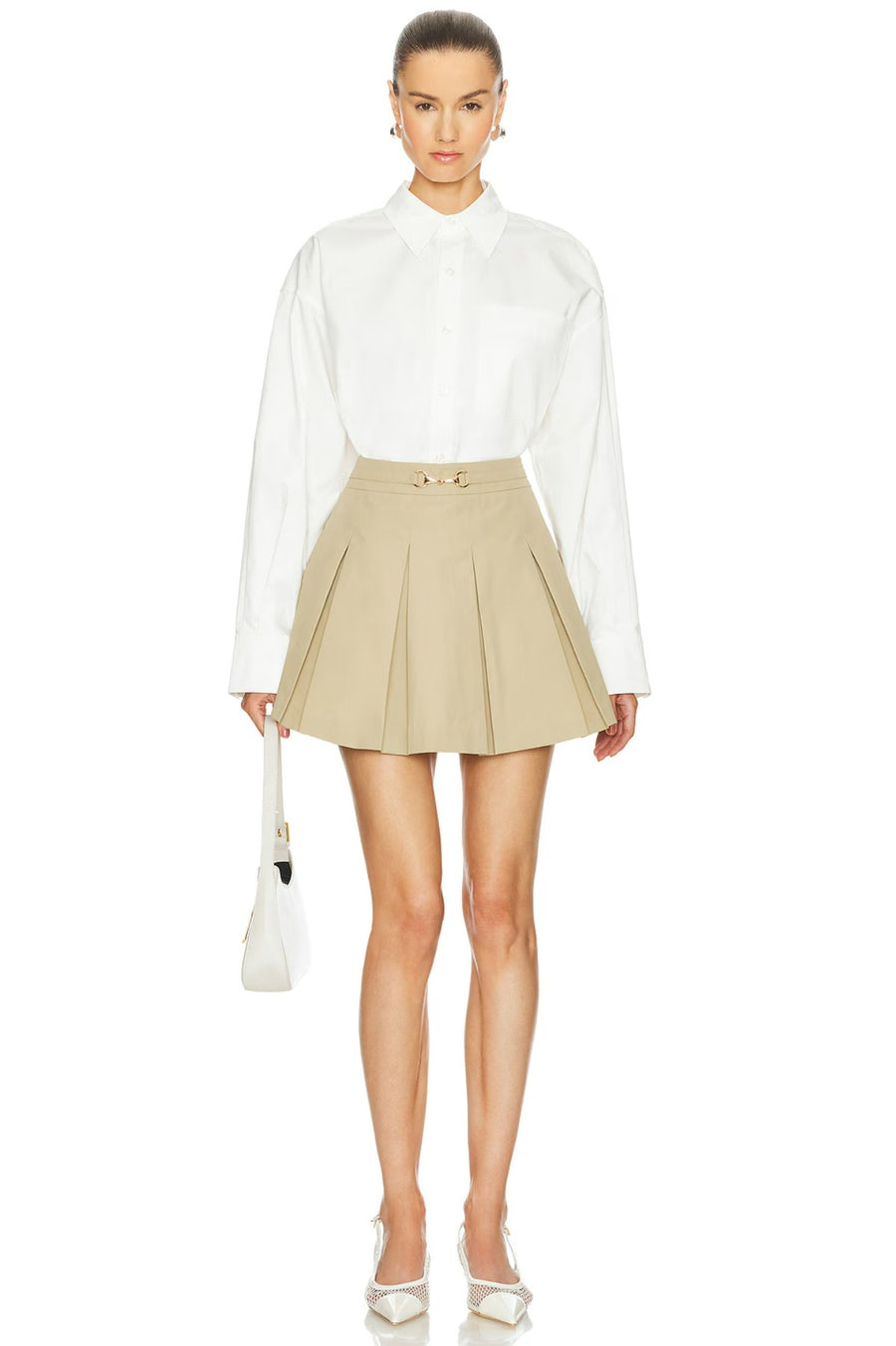 Trench Pleated Skirt