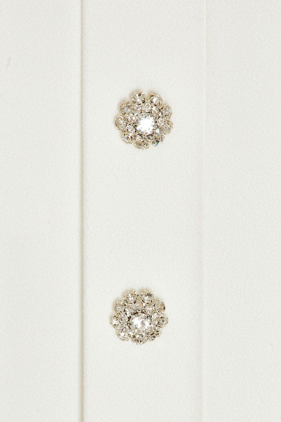 Laurent Mini Dress with Crystal Buttons