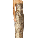 Gold Blair Dress with Belt