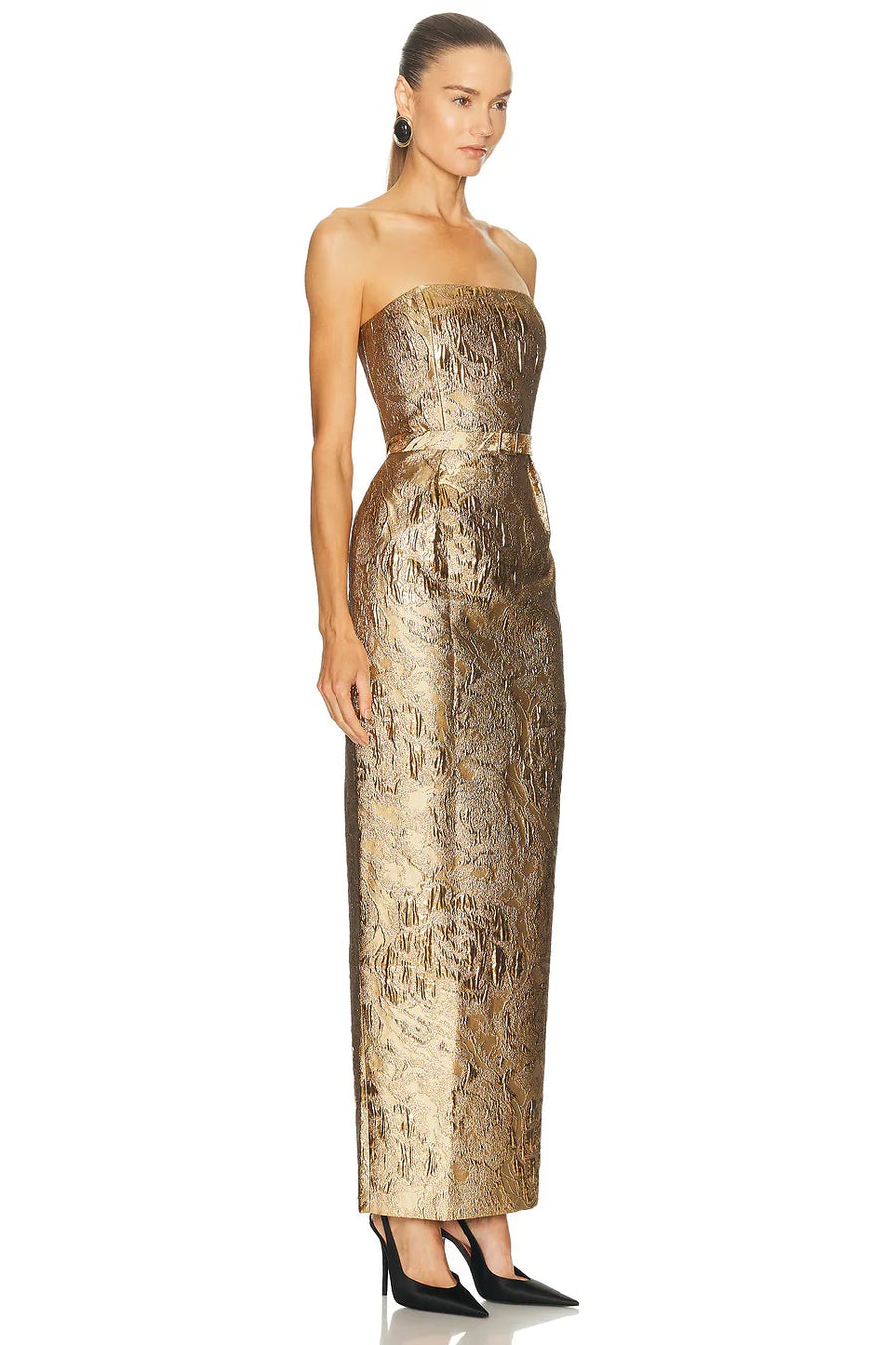 Gold Blair Dress with Belt