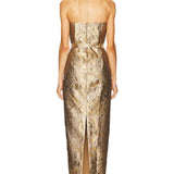 Gold Blair Dress with Belt