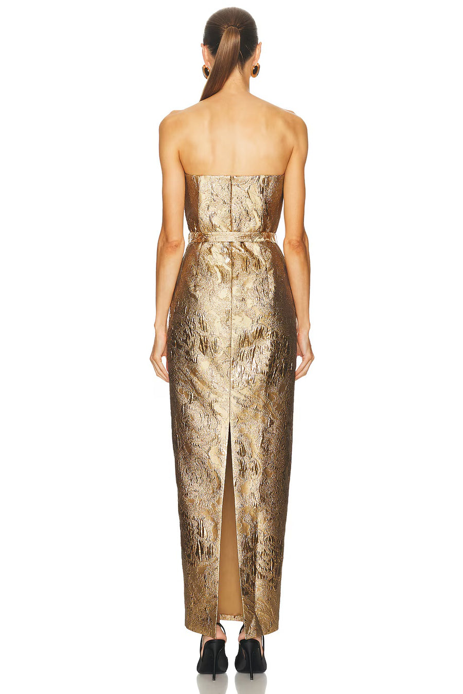 Gold Blair Dress with Belt