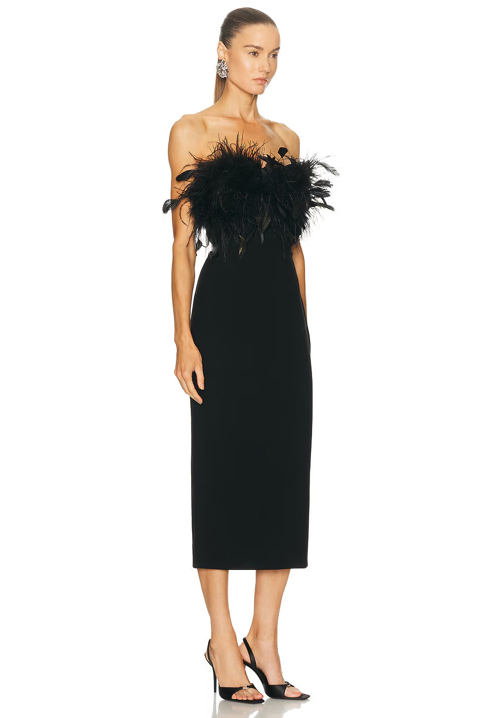 Feather Midi Dress