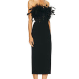 Feather Midi Dress