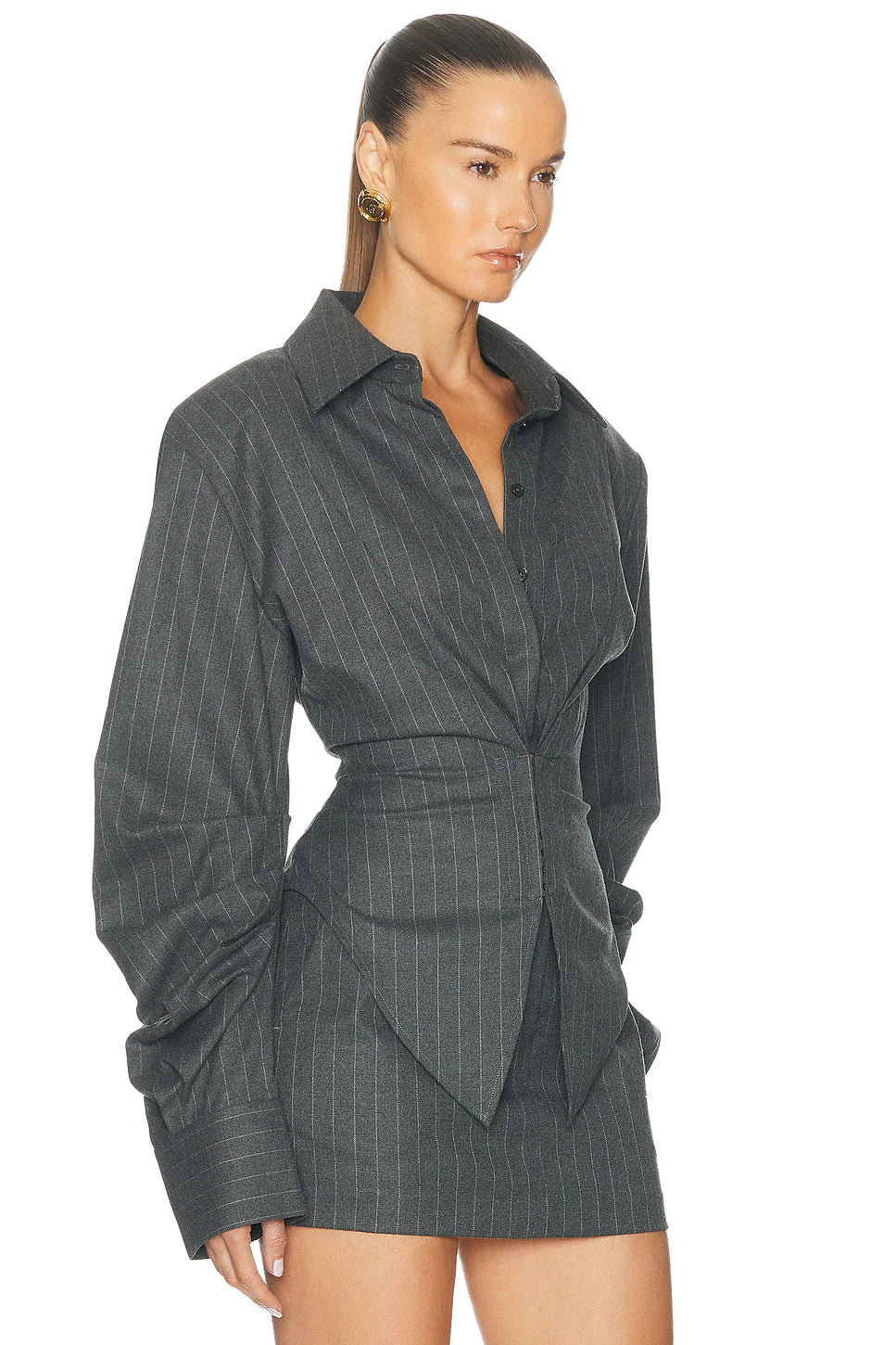 Pinstripe Founder's Blouse