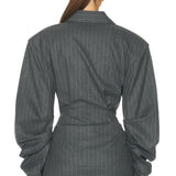 Pinstripe Founder's Blouse