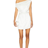 Ivy Satin Off The Shoulder Mini Dress