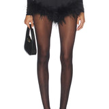 Satin Hot Pants with Feather