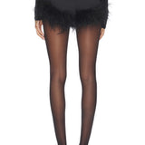 Satin Hot Pants with Feather