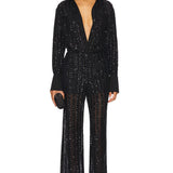 Striped Sequin Trousers