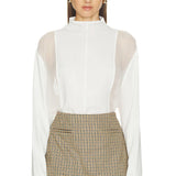 Mockneck Silk Shirt