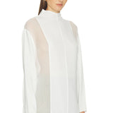 Mockneck Silk Shirt
