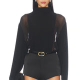 Mockneck Silk Shirt