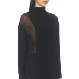Mockneck Silk Shirt
