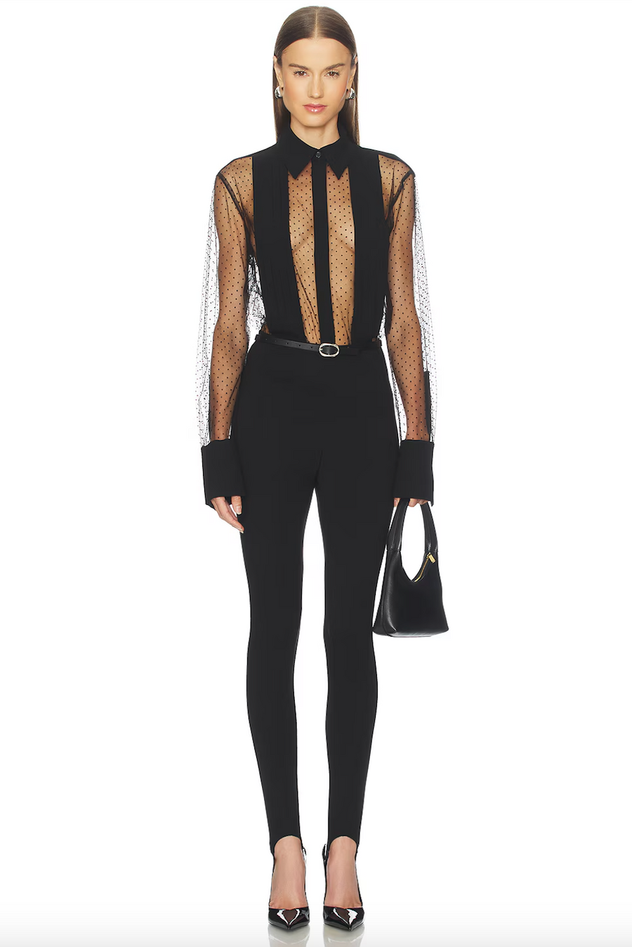Meghan Panelled Polka Dot Blouse