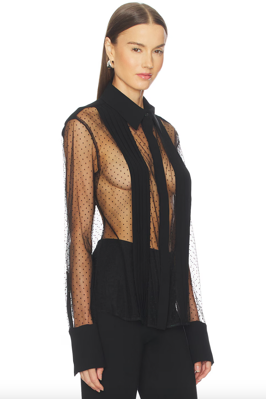 Meghan Panelled Polka Dot Blouse