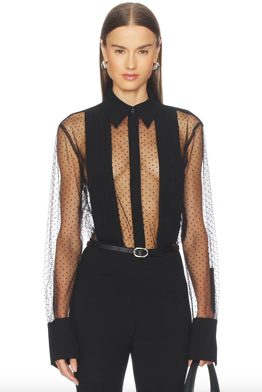 Meghan Panelled Polka Dot Blouse