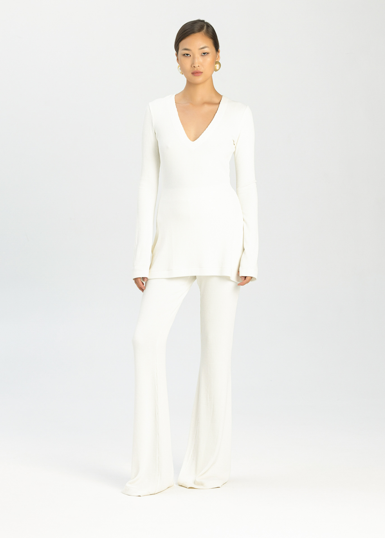 Sylvie Enviro Rib V-Neck Top