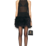 Kendall Feather Mini Dress