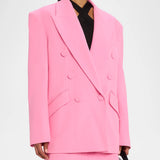Double Breasted Meurice Blazer in Crepe
