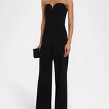 Evening Jumpsuit with Sweetheart Neckline