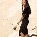 SANS FAFF Black Bamboo T-Shirt Dress 