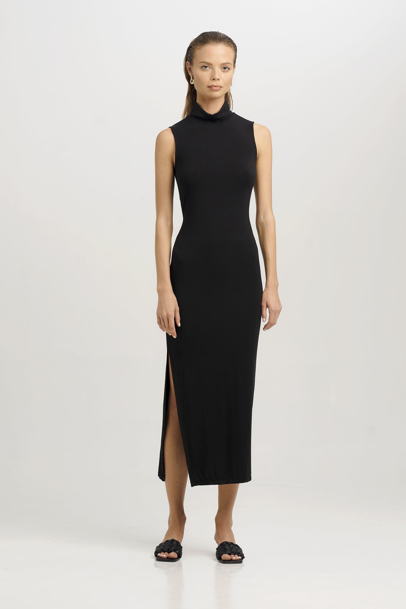 ☆☆雪☆☆Deuxieme dignity sleeveless Rachel Sleeveless Turtleneck Dress – SANS FAFF