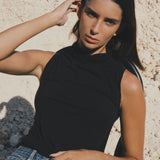 Gracie Sleeveless Turtleneck Top