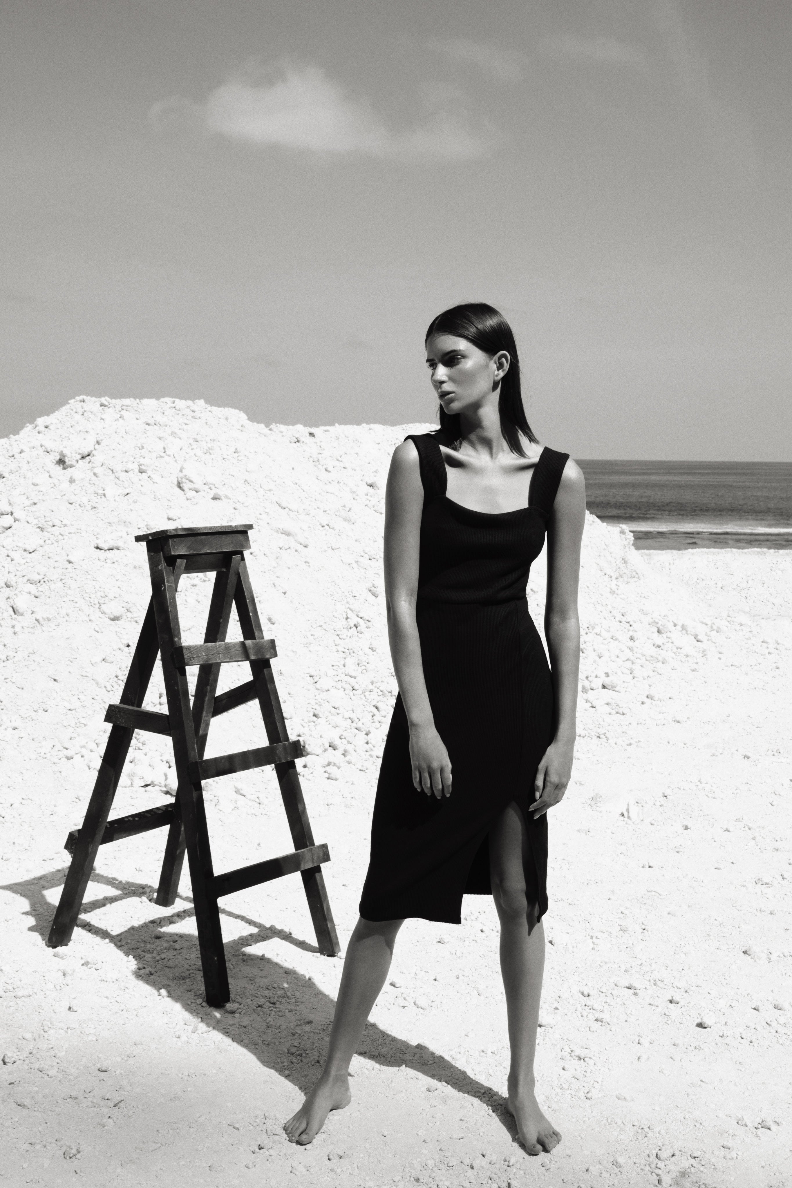 Samantha Ribbed Dress Black / XS/S